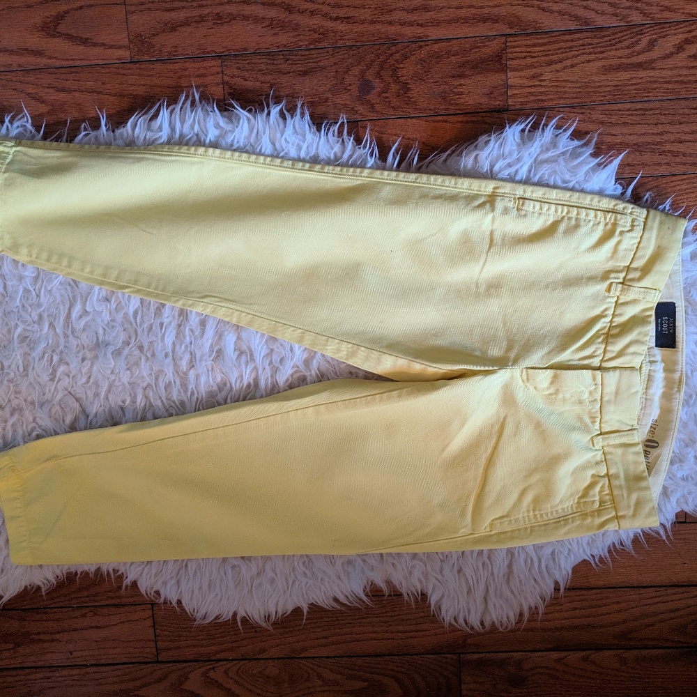 J. Crew Scout Yellow Cropped Chino Pants